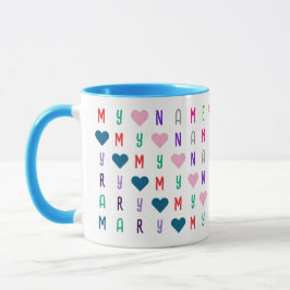 Colorful Kids 16 Personalized Letters or Numbers Mugg