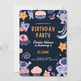 Colorful Kids Birthday Party Design – Fun  Inbjudningar