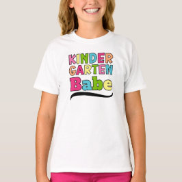 Colorful Kindergarten Babe - skolans första dag T Shirt