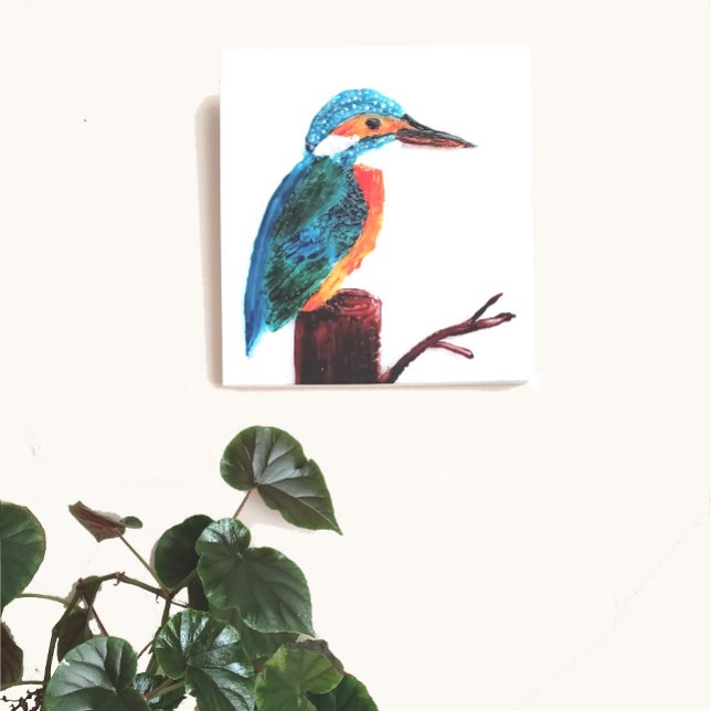 Colorful Kingfisher Bird Art Canvastryck (Skapare uppladdad)