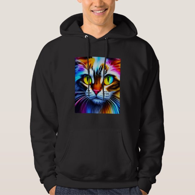 Colorful Kitten Hoodie (Framsida)