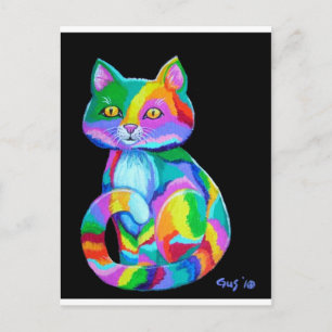 Colorful Kitten Vykort