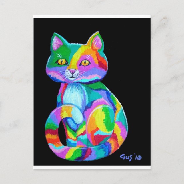 Colorful Kitten Vykort (Framsida)