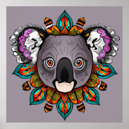 Colorful Koala Mandala Unik och intressant Poster