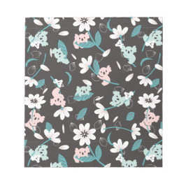 Colorful Koala Pattern Cute Animal and Floral Anteckningsblock