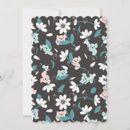 Colorful Koala Pattern Cute Animal and Floral Inbjudningar
