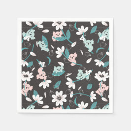 Colorful Koala Pattern Cute Animal and Floral Pappersservett