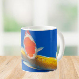 Colorful Koi in Blue Pool Kaffemugg