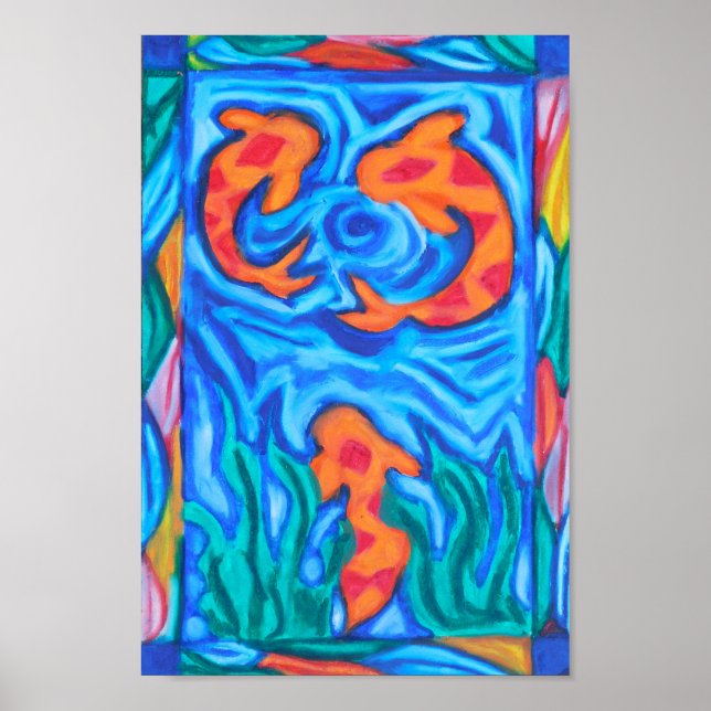 Colorful Koi Pond Poster (Framsidan)