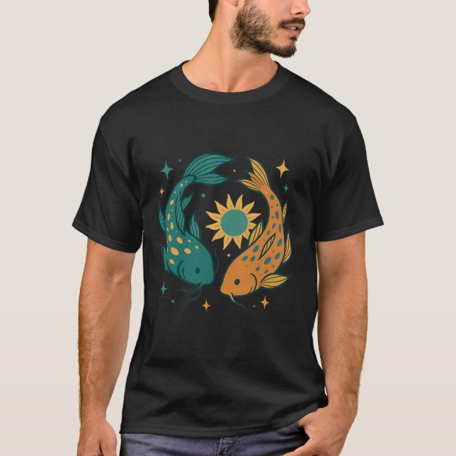 Colorful Koi Unisex T Shirt (Framsida)