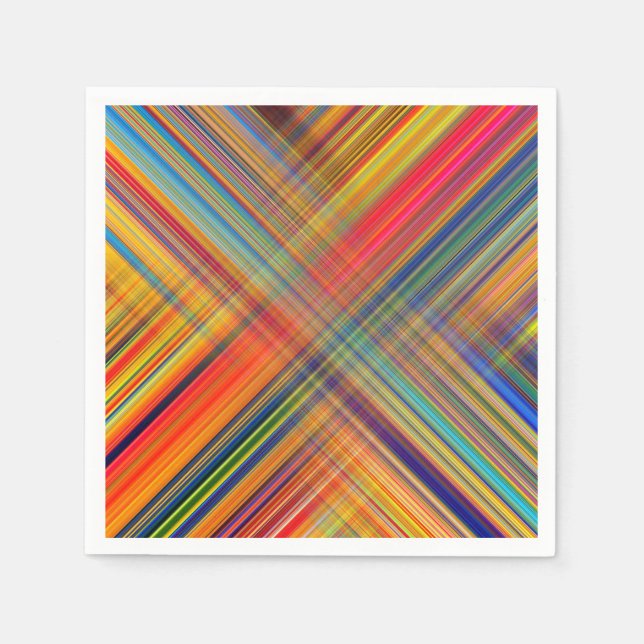 Colorful Kriss Kross Pattern Plaid Pappersservett (Framsidan)