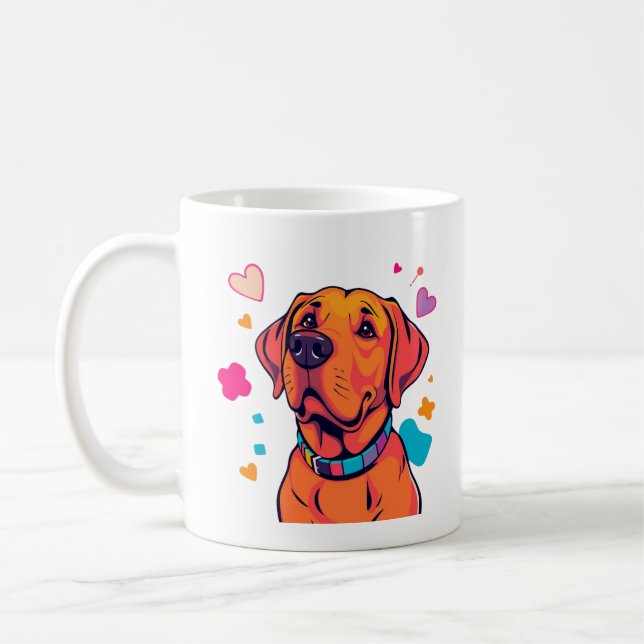 Colorful Labrador Hund Art Kaffemugg (Vänster)