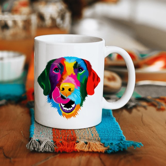 Colorful Labrador Retriever Hund Coffee Mugg (Skapare uppladdad)