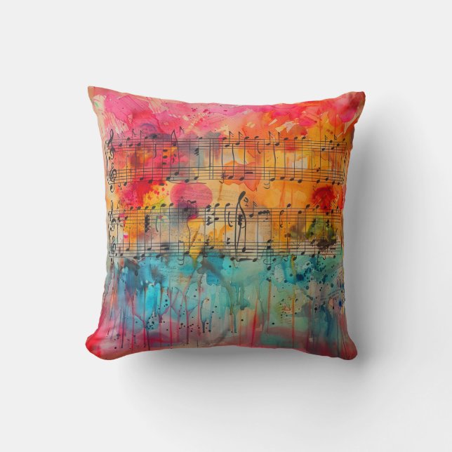 Colorful Lakan Music, Musician Gift Kudde (Framsida)