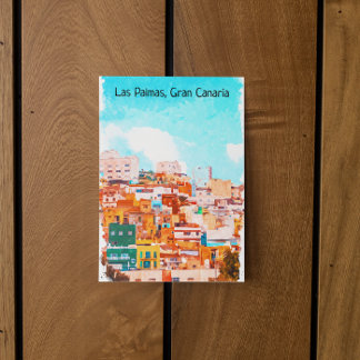 Colorful Las Palmas Gran Canaria Architecture Vykort