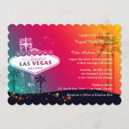 Colorful Las Vegas Strip Bröllop Inbjudningar