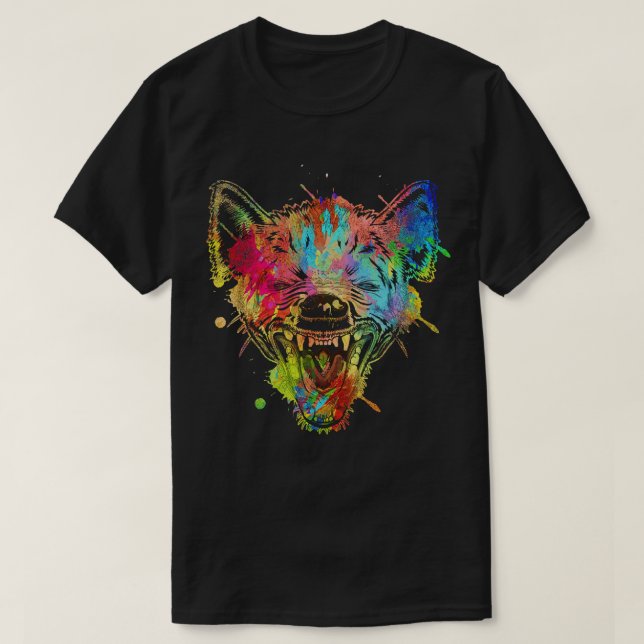 Colorful Laughing Hyena T Shirt (Design framsida)