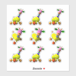 Colorful Leksak Giraffe Teckning Klistermärken