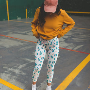 Colorful Leopard Mönster Leggings