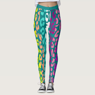 Colorful Leopard Skin Mönster #5 Leggings