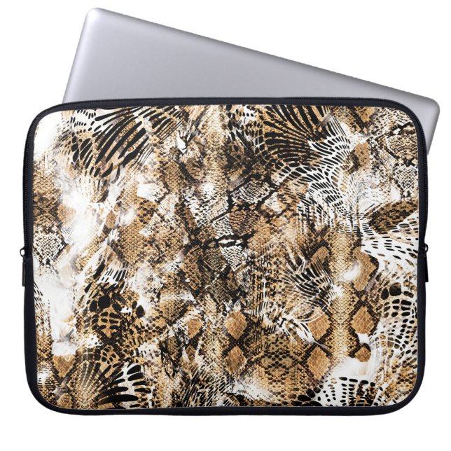 Colorful Leopard Zebra Camouflage Mönster Laptop Fodral (Framsidan)