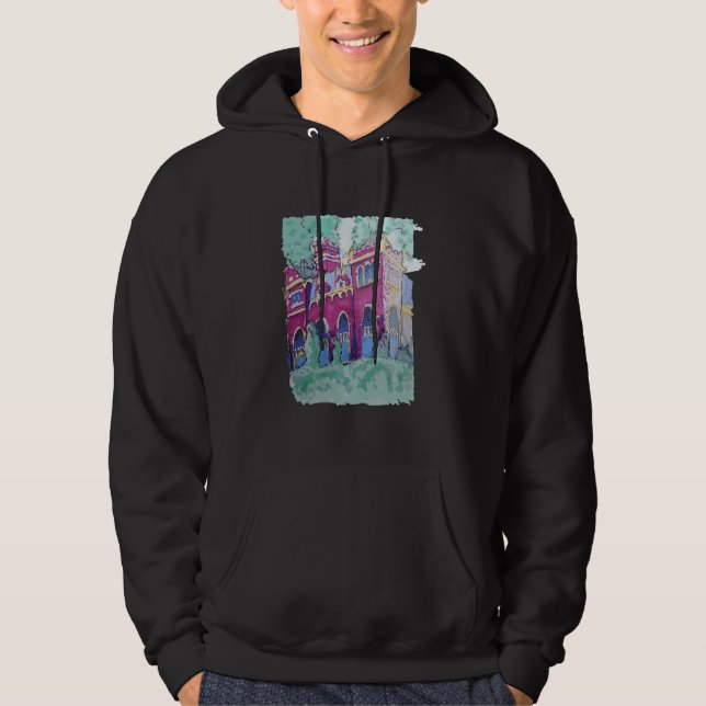 Colorful Lila Castle i Budapest Hoodie (Framsida)