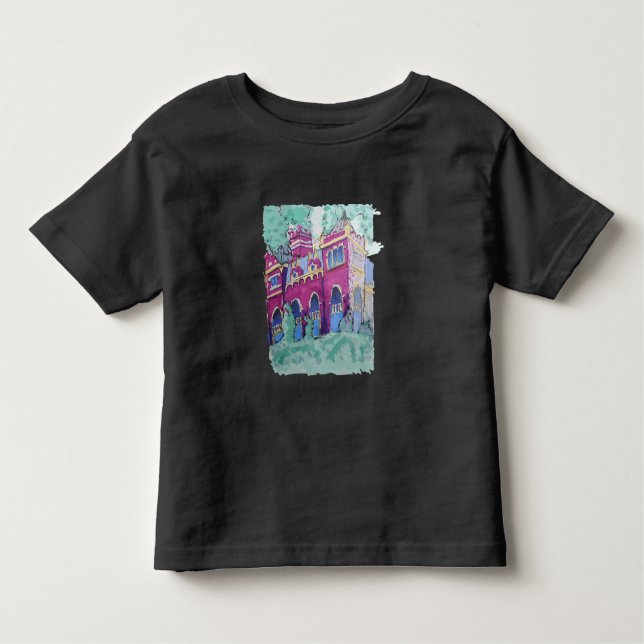 Colorful Lila Castle i Budapest T Shirt (Framsida)
