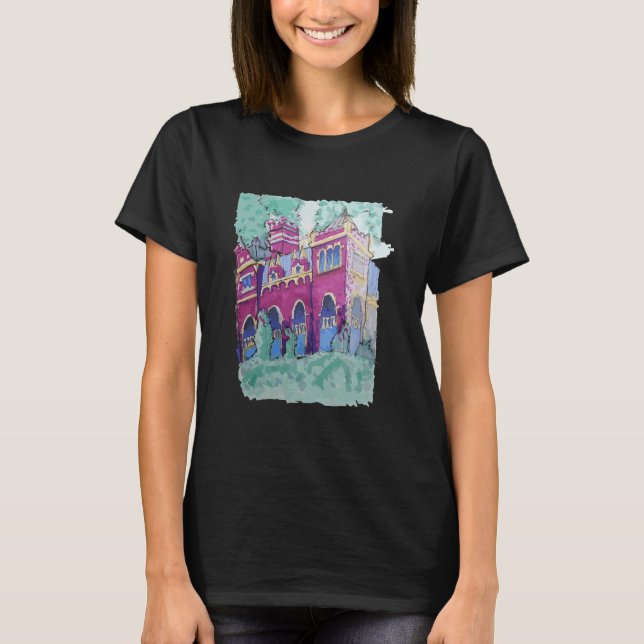 Colorful Lila Castle i Budapest T Shirt (Framsida)