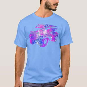 Colorful Lila Monster Lastbil Art T Shirt