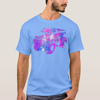 Colorful Lila Monster Lastbil Art T Shirt