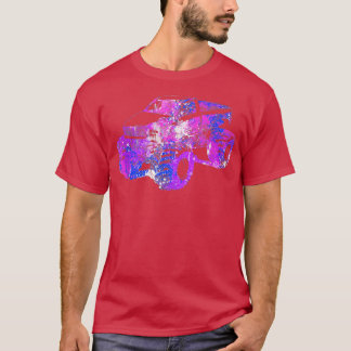 Colorful Lila Monster Lastbil Art T Shirt
