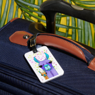 Colorful Llama Luggage Tag Bagagebricka