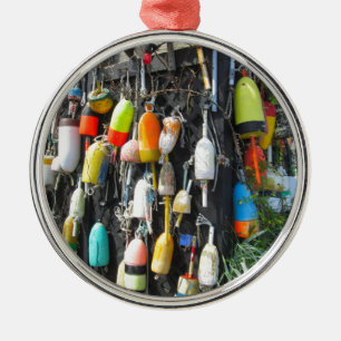 Colorful Lobster Buoys Julgransprydnad Metall