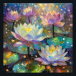 Colorful Lotus Flowers Blossoming in the Snow Fototryck<br><div class="desc">You are viewing The Lee Hiller Photography Art and Designs Collection of Home and Office Decor,  Apparel,  Gifts and Collectibles. The Designs include Lee Hiller Photography and Mixed Media Digital Art Collection http://LeeHiller.com</div>