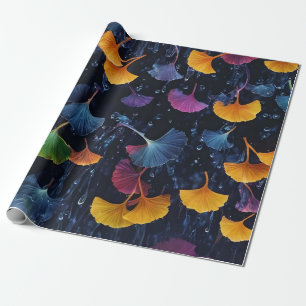 Colorful Luminogram Ginkgo Lövs Presentpapper