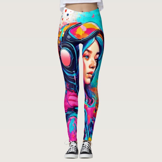 Colorful Lunar Girl Leggings (Framsida)