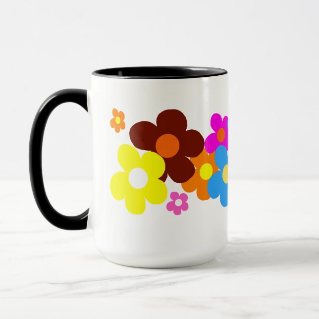 Colorful Lycklig Flowers Mugg (Vänster)