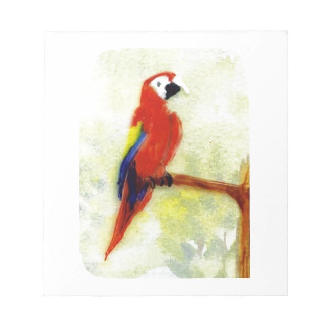 Colorful Macaw Bird Art Anteckningsblock (Framsida)