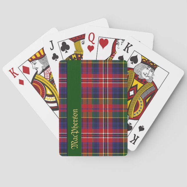Colorful MacPherson Tartan Play Cards Casinokort (Baksidan)