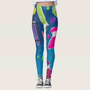 Colorful Mad Scientist Science Funky Bright Leggings