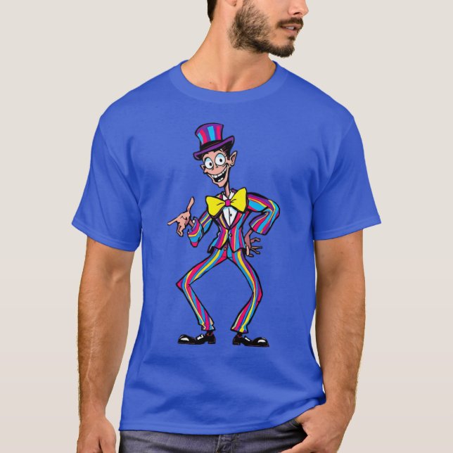 Colorful Madness Eccentric Cartoon Character 2 fun T Shirt (Framsida)
