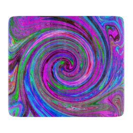 Colorful Magenta Swirl Retro Abstract Design