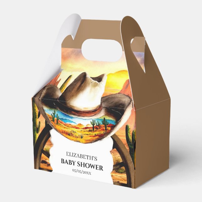Colorful Magic Little Cowboy Baby Shower Presentaskar (Framsidan Sidan)