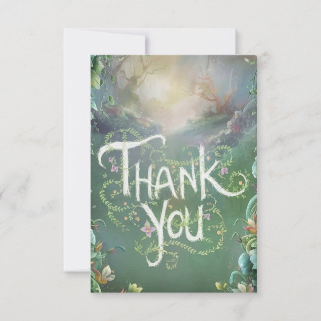 Colorful Magic Skogen Woodland Tack Kort (Framsida)