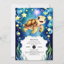 Colorful Magic Turtle Birthday