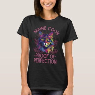 Colorful Maine-coon cat T Shirt