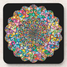 Colorful Mandala Art Beverage Coaster Underlägg