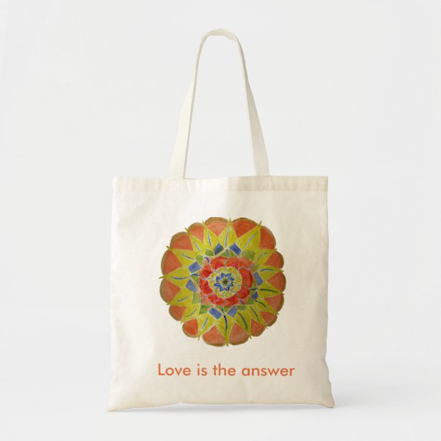 Colorful mandala Budget Tote Tygkasse (Framsidan)