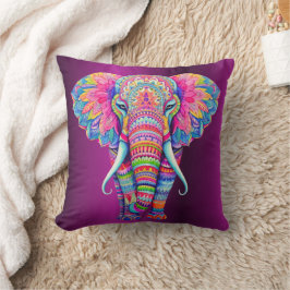 Colorful Mandala Elephant Kudde