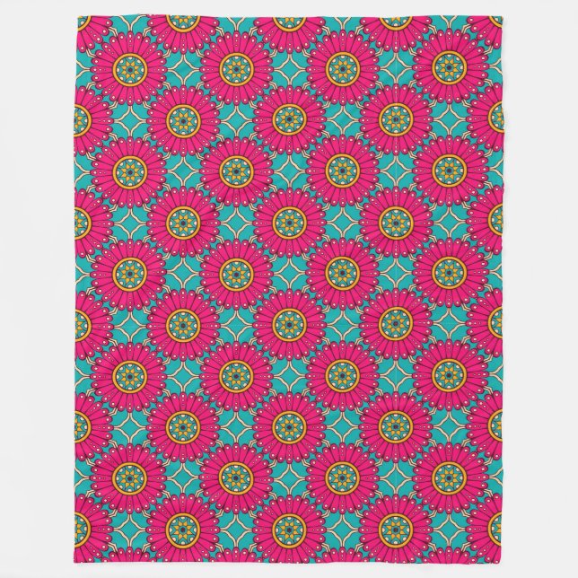 Colorful Mandala Fleecefilt (Framsidan)